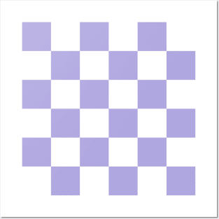 #2 Lilac and white checkerboard print Posters and Art